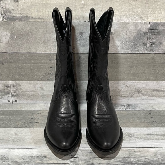 Ariat Men's Heritage R Toe Western Boot - Black - Sz - 9D .US - Picture 2 of 12